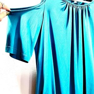 ENC COLD SHOULDER ,Silky,Cold Shoulder Summer Top